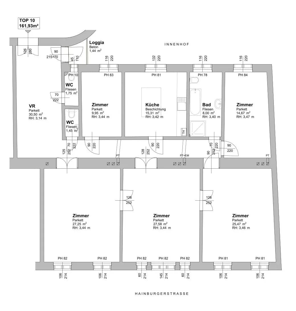 5-Zimmer-Wohnung mieten in Wien – 161,93 m², € 2.895 – Bild 22 von 25