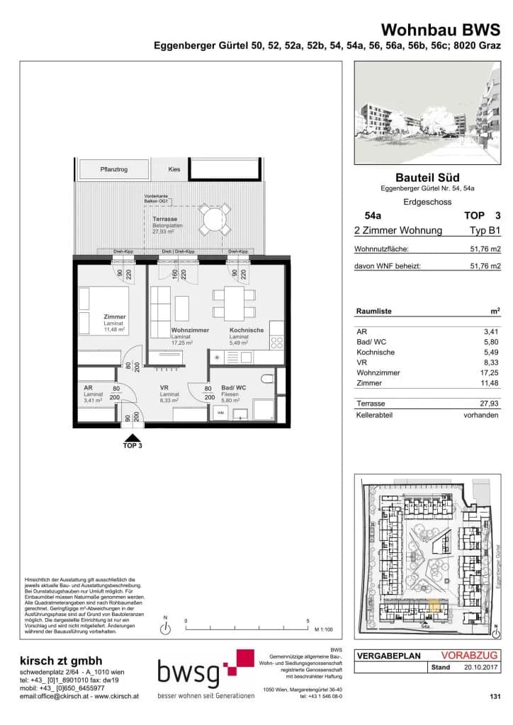 2-Zimmer-Wohnung mieten in Graz – 51,76 m², € 616 – Bild 4 von 4