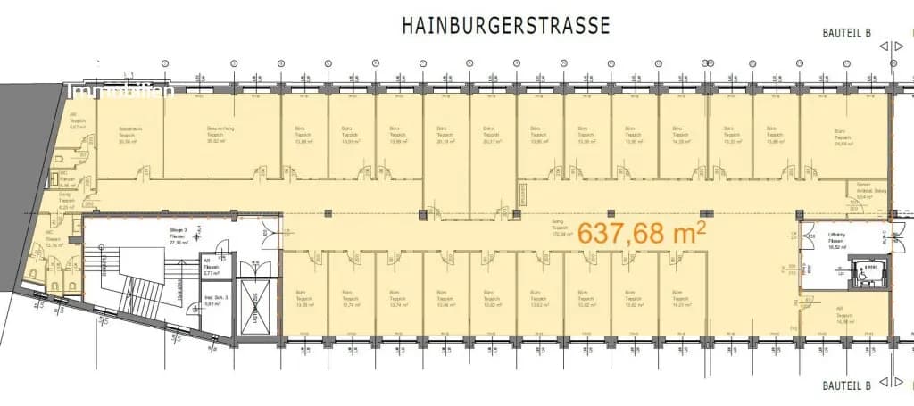 23-Zimmer-Gewerbeimmobilie mieten in Wien – 638 m², € 11.542 – Bild 25 von 26