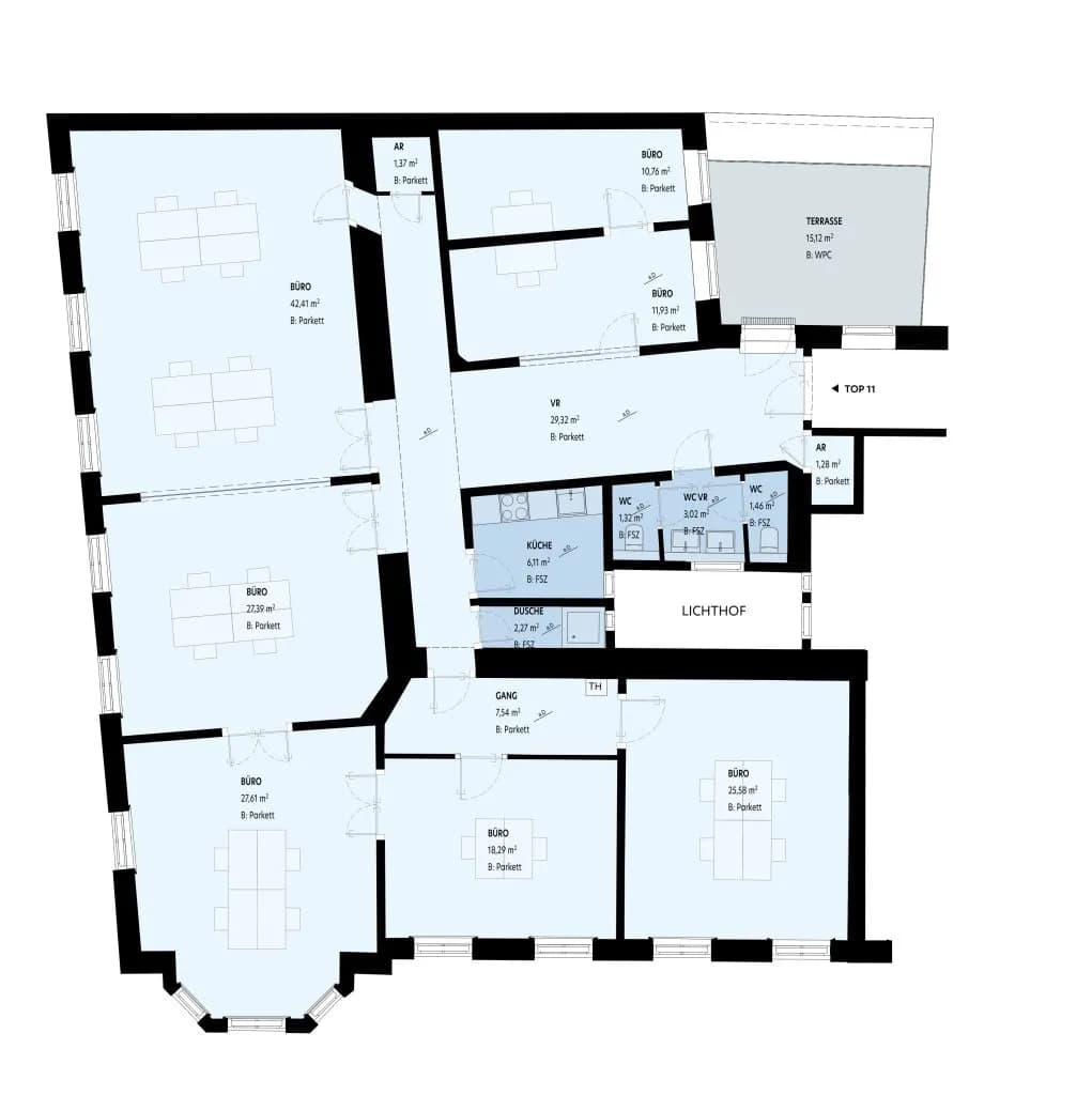5-Zimmer-Gewerbeimmobilie mieten in Wien – 218 m², € 4.752 – Bild 16 von 16