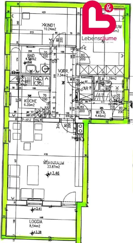 3-Zimmer-Wohnung mieten in Urfahr-Umgebung – 80,25 m², € 894 – Bild 14 von 14