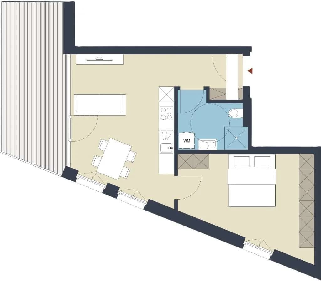 2-Zimmer-Wohnung kaufen in Feldkirch – 47,1 m², € 311.000 – Bild 3 von 11