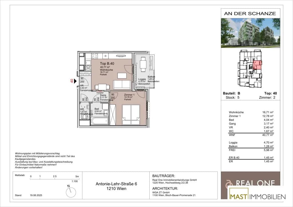 2-Zimmer-Wohnung mieten in Wien – 40,44 m², € 930 – Bild 17 von 17