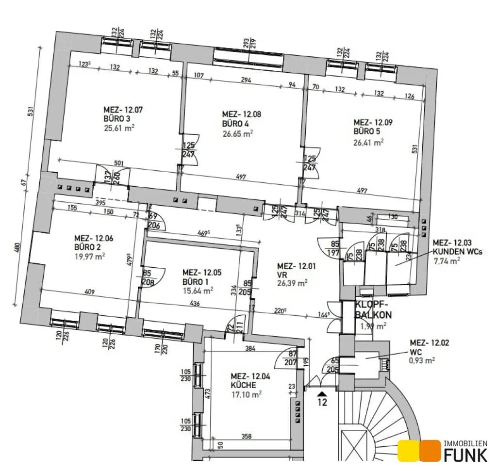 6-Zimmer-Gewerbeimmobilie mieten in Wien – 166 m², € 3.624 – Bild 16 von 18