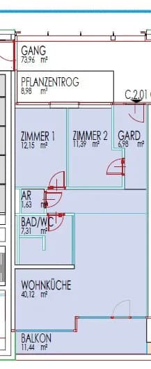 3-Zimmer-Wohnung mieten in Schwaz – 77 m², € 1.622 – Bild 13 von 15