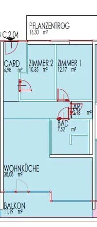 3-Zimmer-Wohnung mieten in Schwaz – 77 m², € 1.622 – Bild 12 von 15