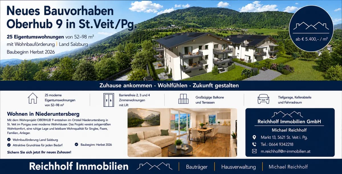 2-Zimmer-Wohnung kaufen in Sankt Johann im Pongau – 52 m², € 265.000 – Bild 2 von 4