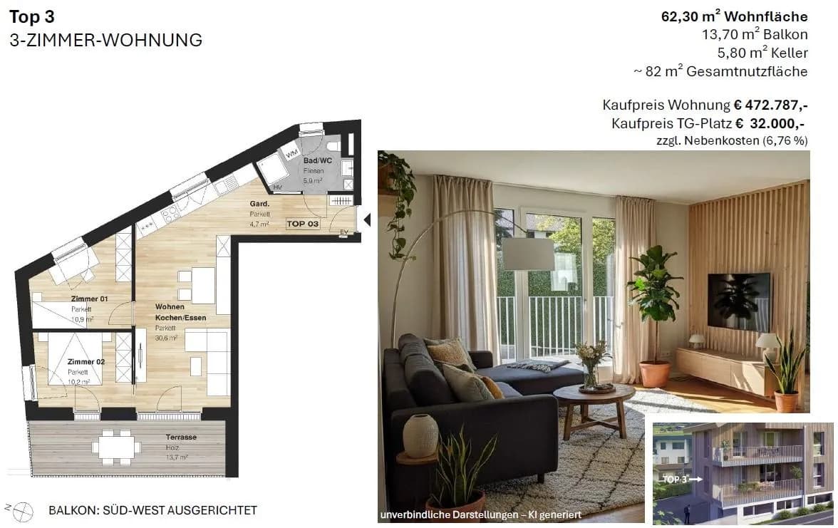 Wohnung kaufen in Schwaz – 47 m² – Bild 13 von 21