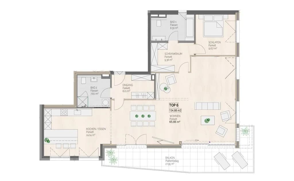 3-Zimmer-Wohnung kaufen in Gmunden – 134,66 m², € 1.191.000 – Bild 13 von 13