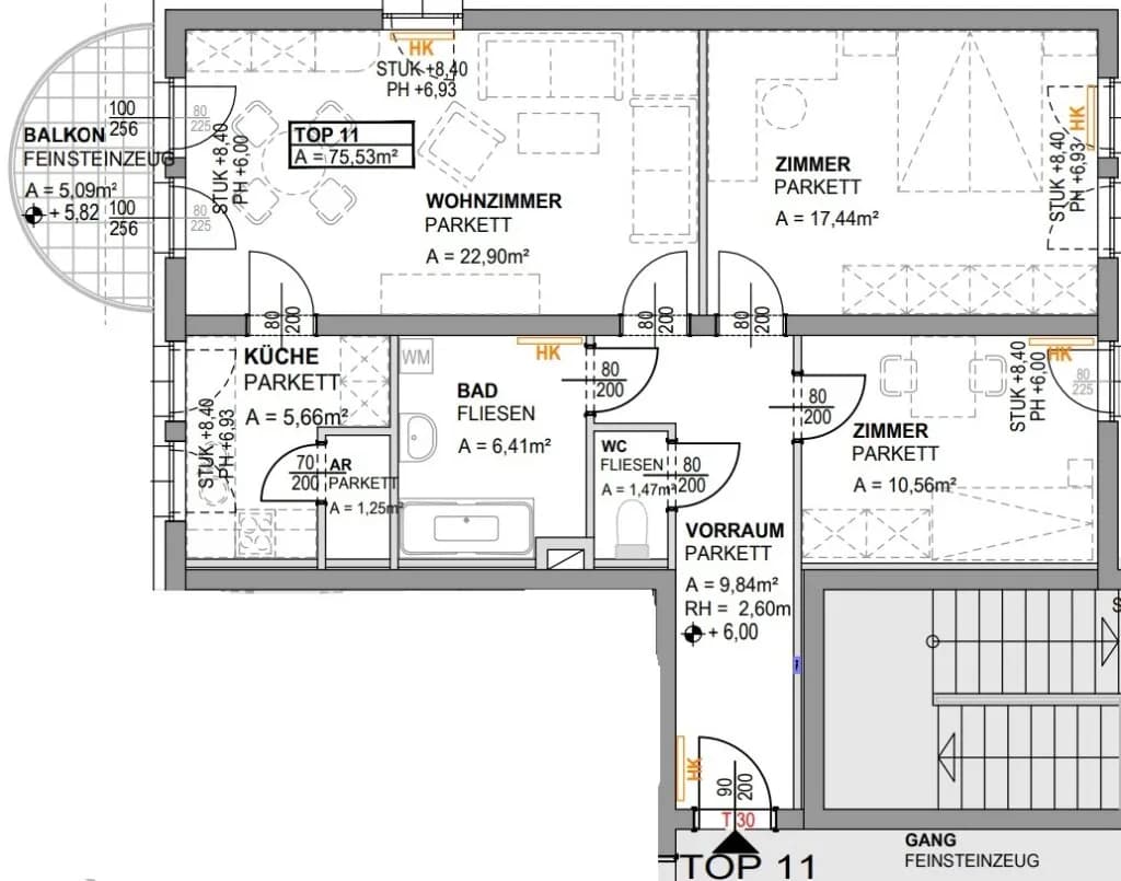 3-Zimmer-Wohnung kaufen in Graz – 75,53 m², € 219.900 – Bild 8 von 8
