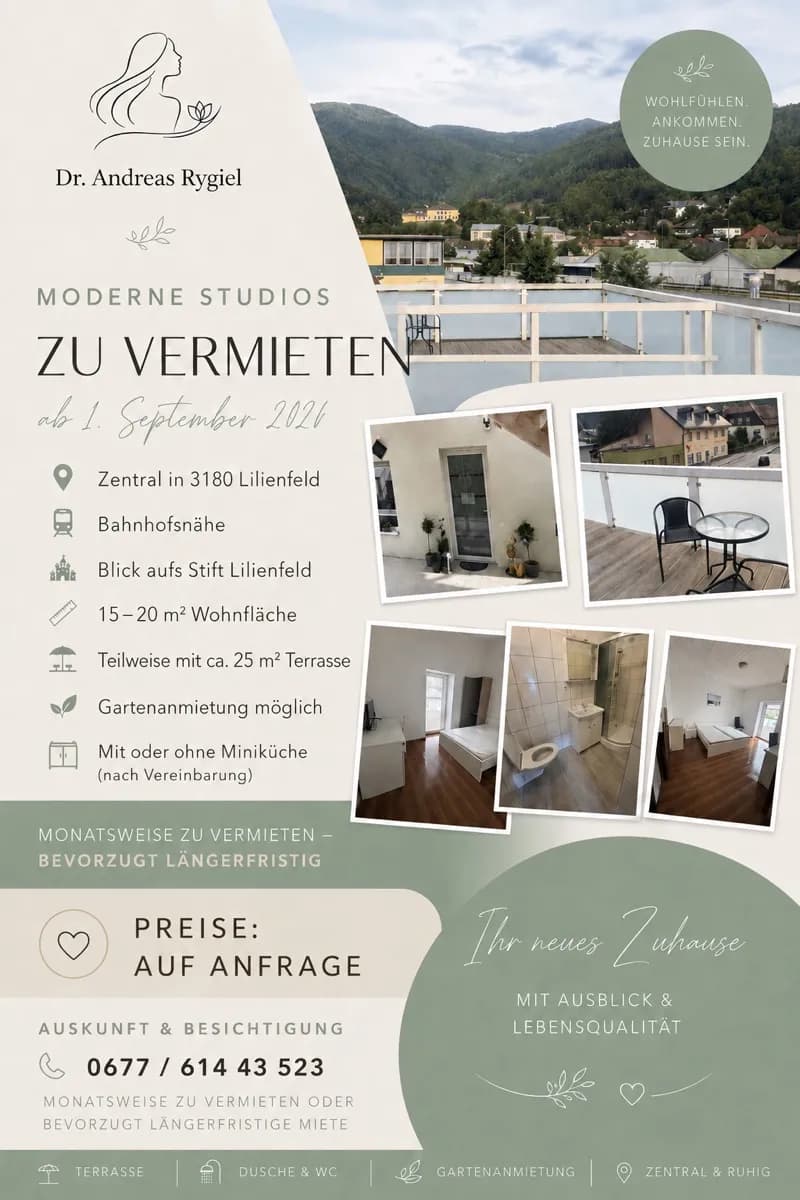 1-Zimmer-Wohnung mieten in Lilienfeld – 20 m², € 300 – Bild 1 von 11