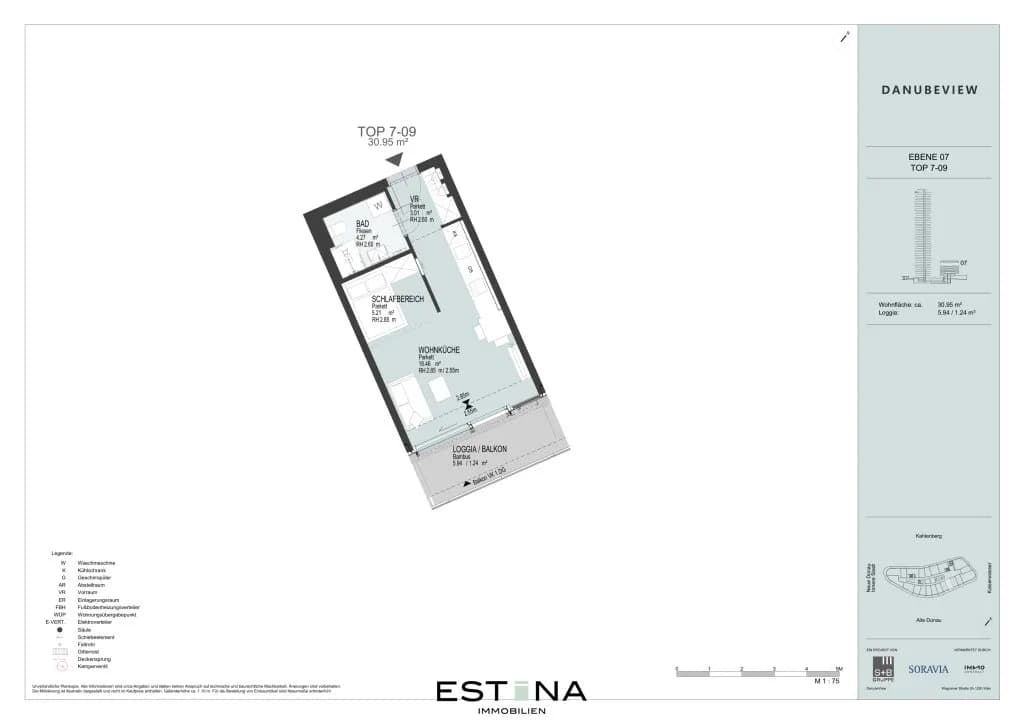 1-Zimmer-Wohnung mieten in Wien – 30,98 m², € 979 – Bild 9 von 9
