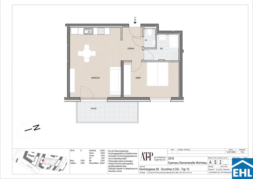 2-Zimmer-Wohnung mieten in Wien – 49,62 m², € 995 – Bild 21 von 21
