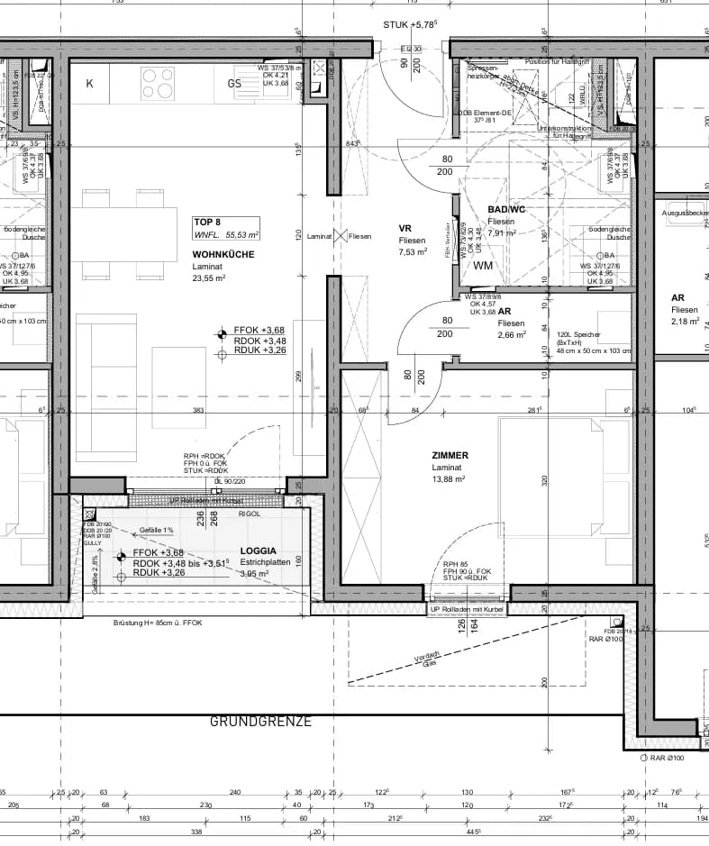 2-Zimmer-Wohnung mieten in Hollabrunn – 55,53 m², € 582 – Bild 2 von 13