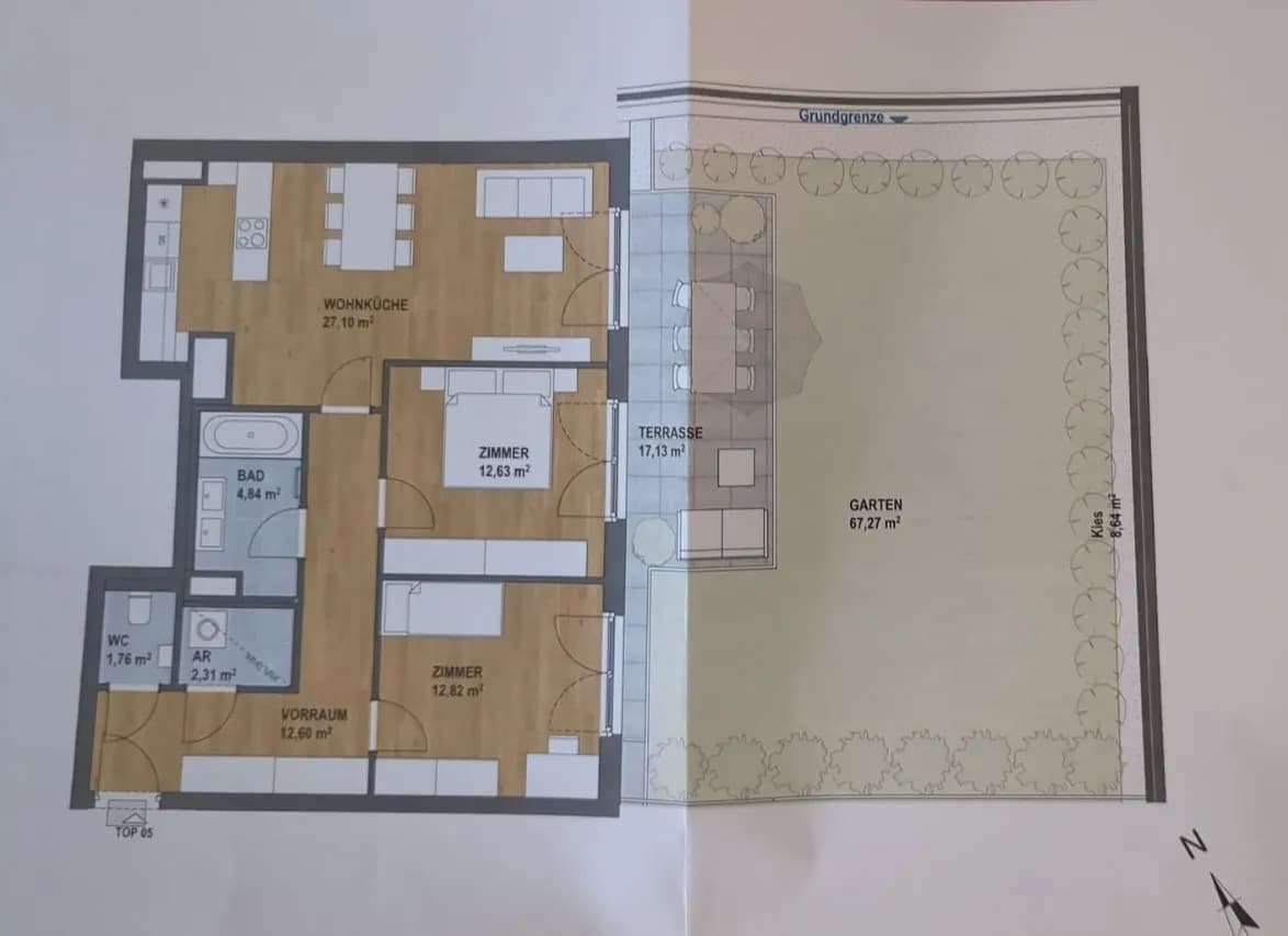 3-Zimmer-Wohnung mieten in Wien – 75 m², € 1.695 – Bild 2 von 10