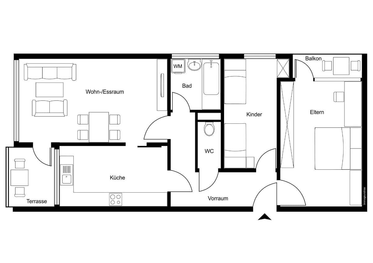 3-Zimmer-Wohnung kaufen in Bregenz – 63,96 m², € 325.000 – Bild 2 von 21