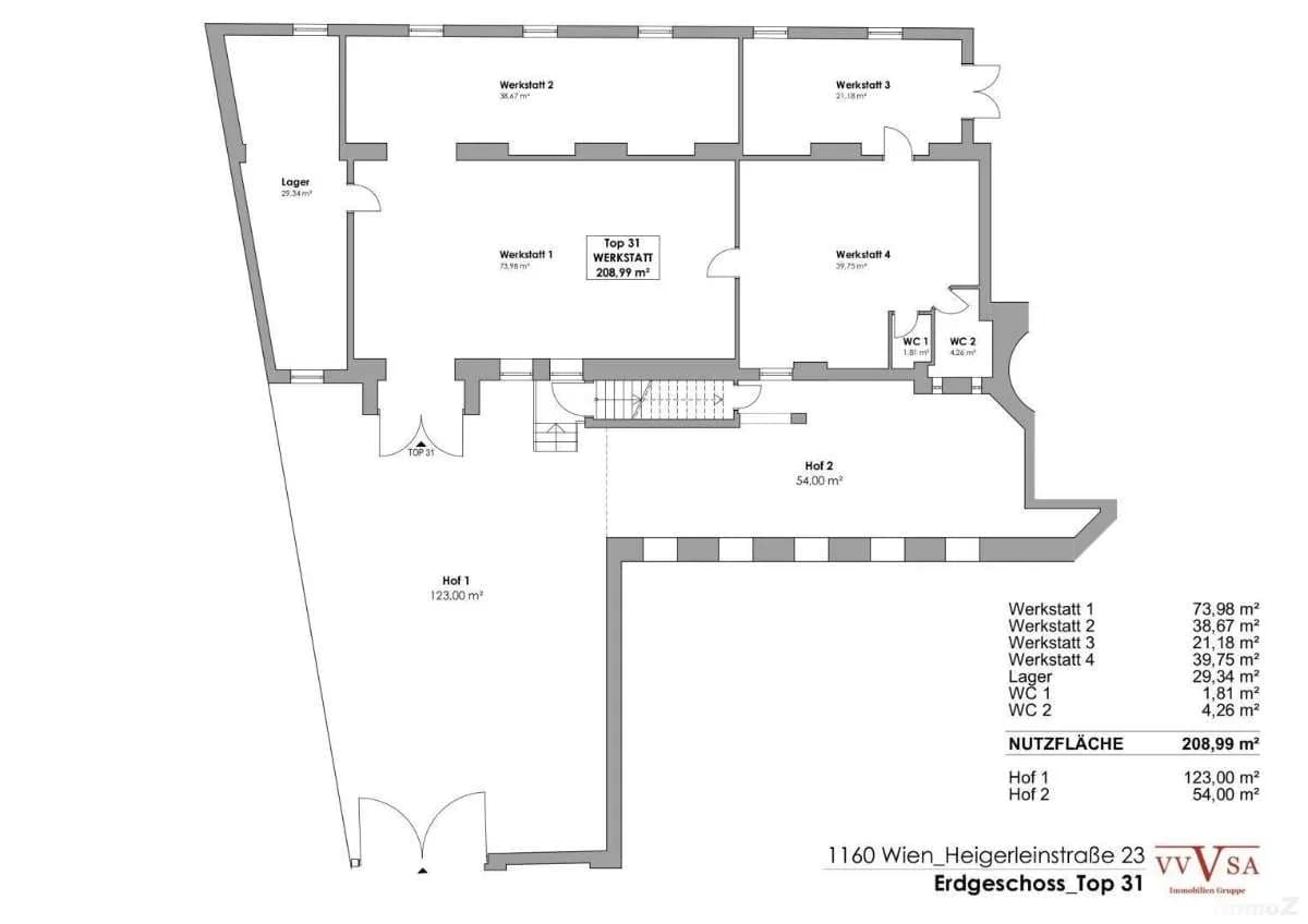 10-Zimmer-Gewerbeimmobilie mieten in Wien – 325 m², € 4.990 – Bild 7 von 22