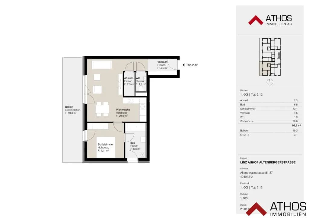 2-Zimmer-Wohnung mieten in Linz – 56,6 m², € 890 – Bild 18 von 18