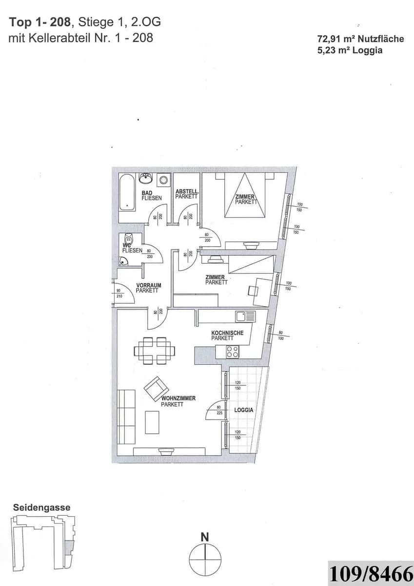3-Zimmer-Wohnung mieten in Wien – 78,14 m², € 1.599 – Bild 12 von 13