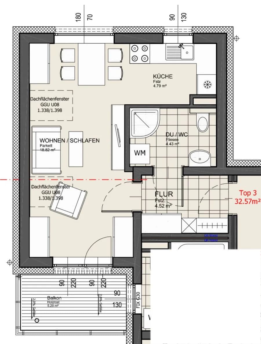 1-Zimmer-Wohnung mieten in Zell am See – 32,6 m², € 712 – Bild 2 von 9