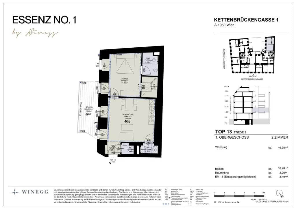 2-Zimmer-Wohnung kaufen in Wien – 46,38 m², € 499.000 – Bild 26 von 26