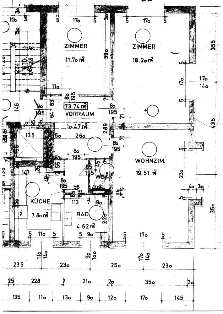 3-Zimmer-Wohnung mieten in Linz Land – 74,52 m², € 624 – Bild 3 von 5