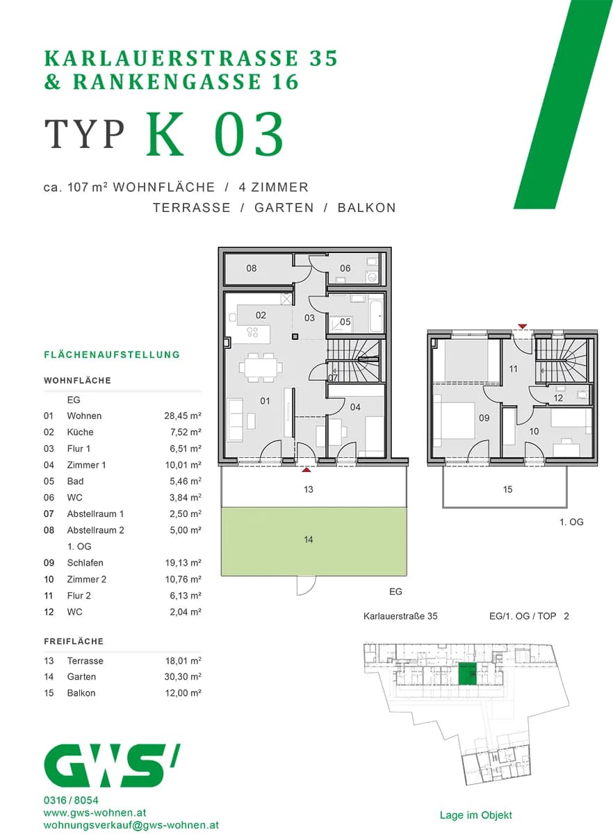 4-Zimmer-Wohnung mieten in Graz – 107,35 m², € 2.217 – Bild 13 von 13
