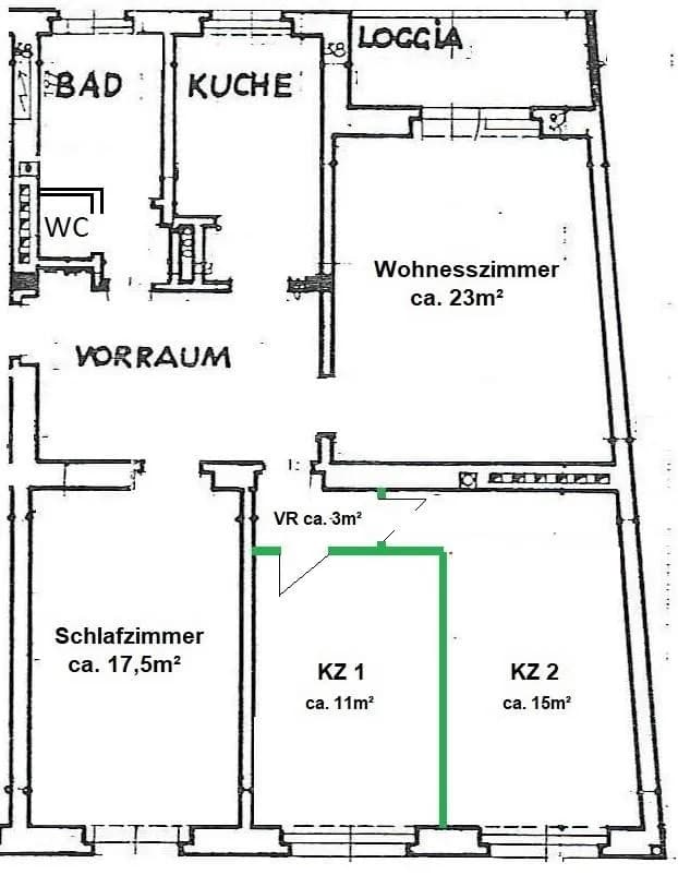 4-Zimmer-Wohnung mieten in Linz – 107 m², € 1.196 – Bild 9 von 9