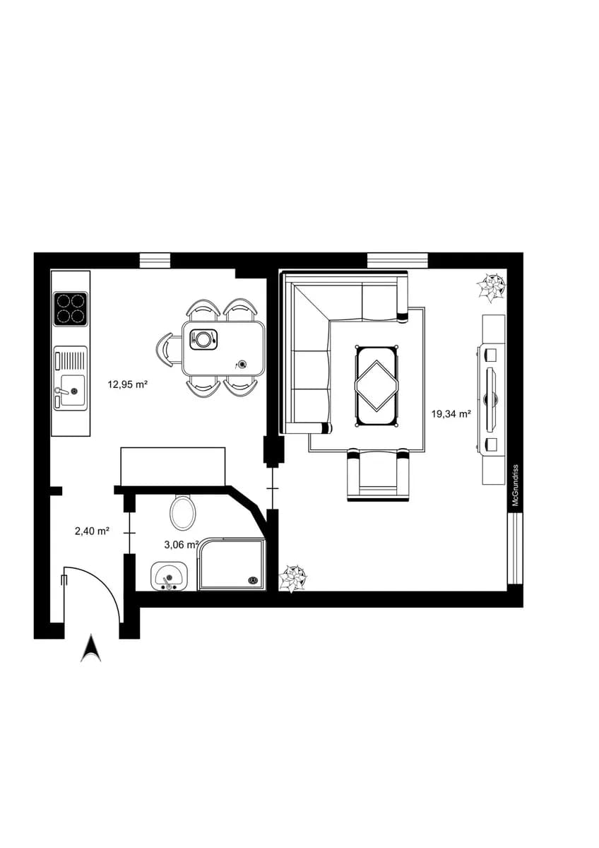 1-Zimmer-Wohnung mieten in Graz – 37,75 m², € 598 – Bild 9 von 11