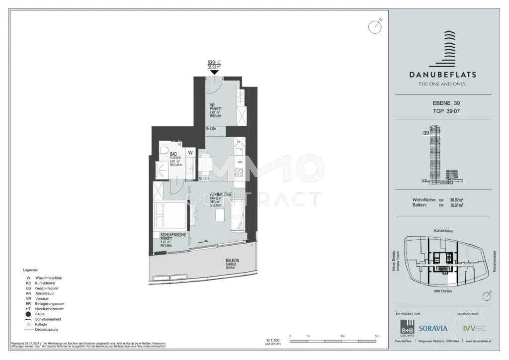 2-Zimmer-Wohnung mieten in Wien – 38,92 m², € 1.600 – Bild 20 von 20