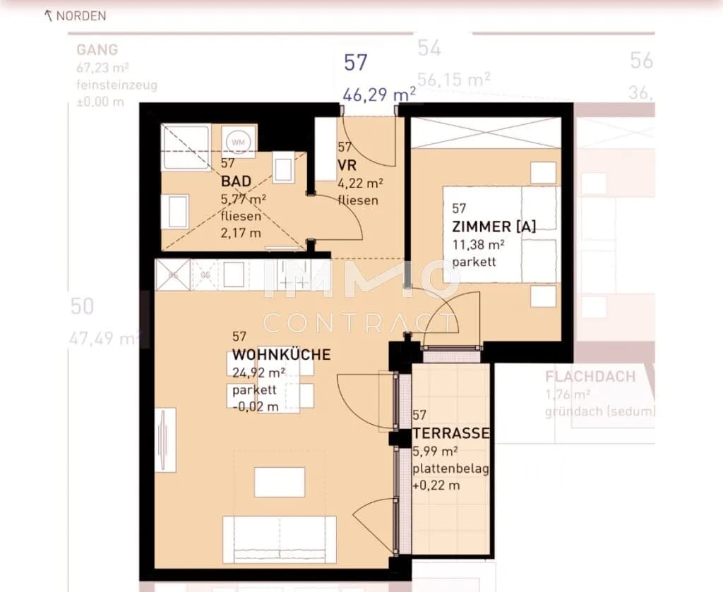 2-Zimmer-Wohnung kaufen in Wien – 46,29 m², € 290.500 – Bild 13 von 13