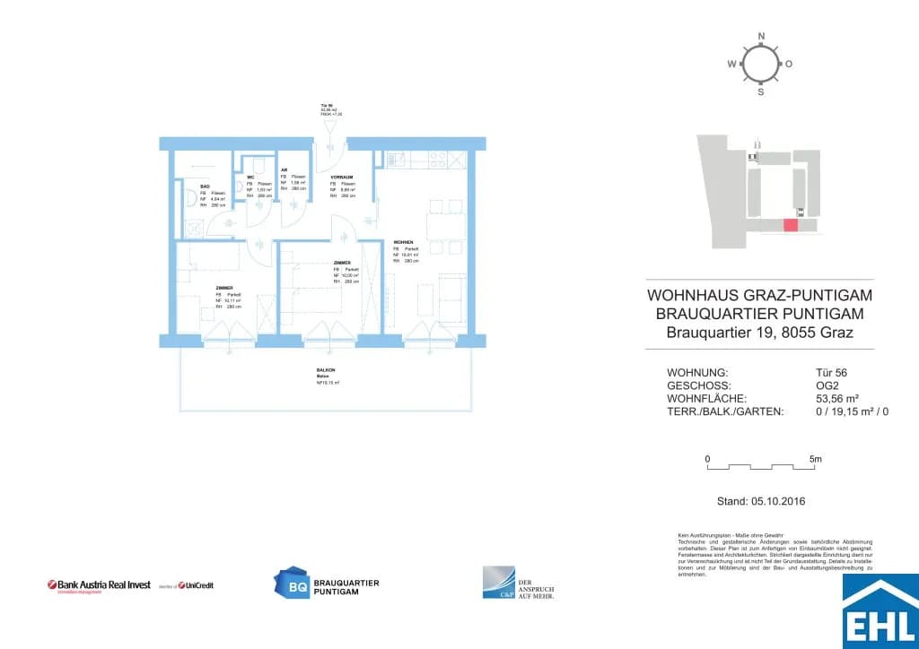 3-Zimmer-Wohnung mieten in Graz – 53,56 m², € 769 – Bild 8 von 8