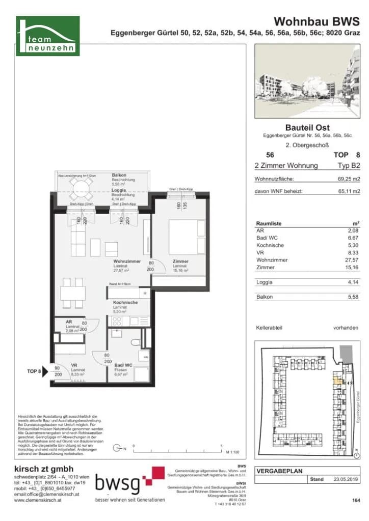 2-Zimmer-Wohnung mieten in Graz – 63,53 m², € 787 – Bild 18 von 18