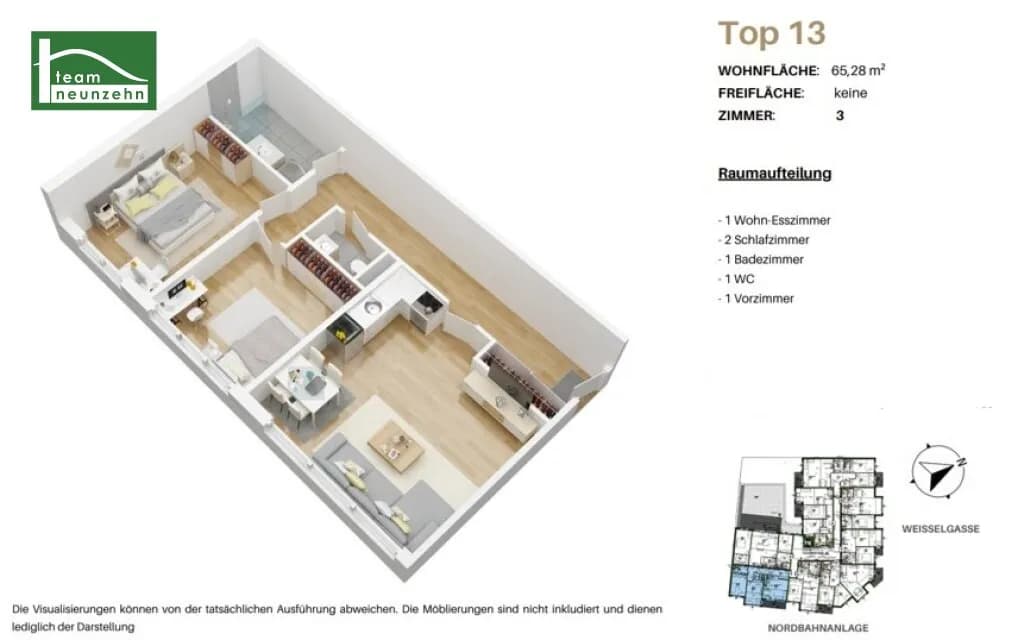 Immobilie kaufen in Wien – 65,28 m², € 277.000 – Bild 11 von 11