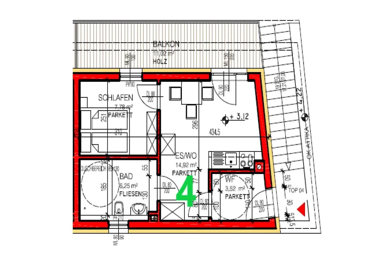 2-Zimmer-Wohnung mieten in Graz – 32 m², € 600 – Bild 6 von 6
