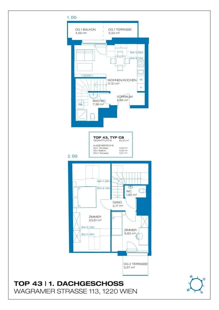 3-Zimmer-Wohnung mieten in Wien – 66,28 m², € 1.390 – Bild 17 von 19