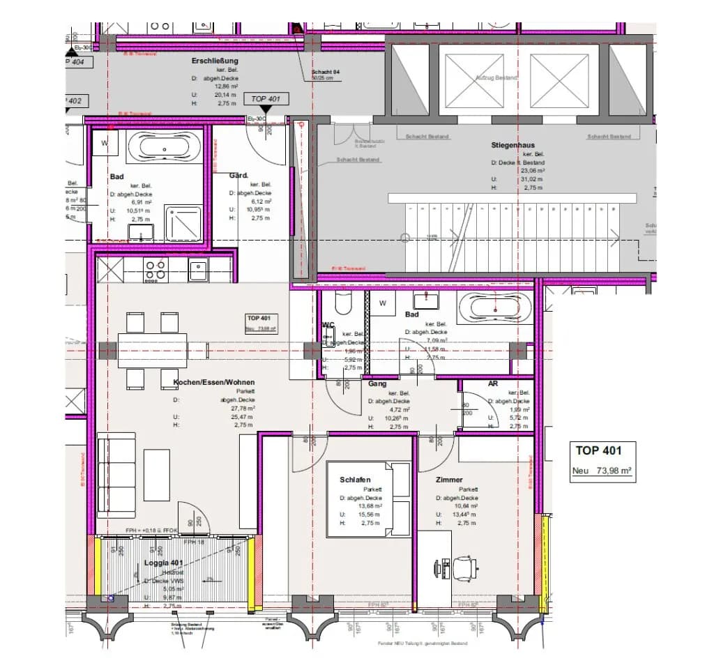 3-Zimmer-Wohnung mieten in Linz – 73,98 m², € 1.020 – Bild 7 von 7