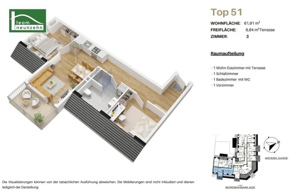 Immobilie kaufen in Wien – 61,91 m², € 314.000 – Bild 13 von 13