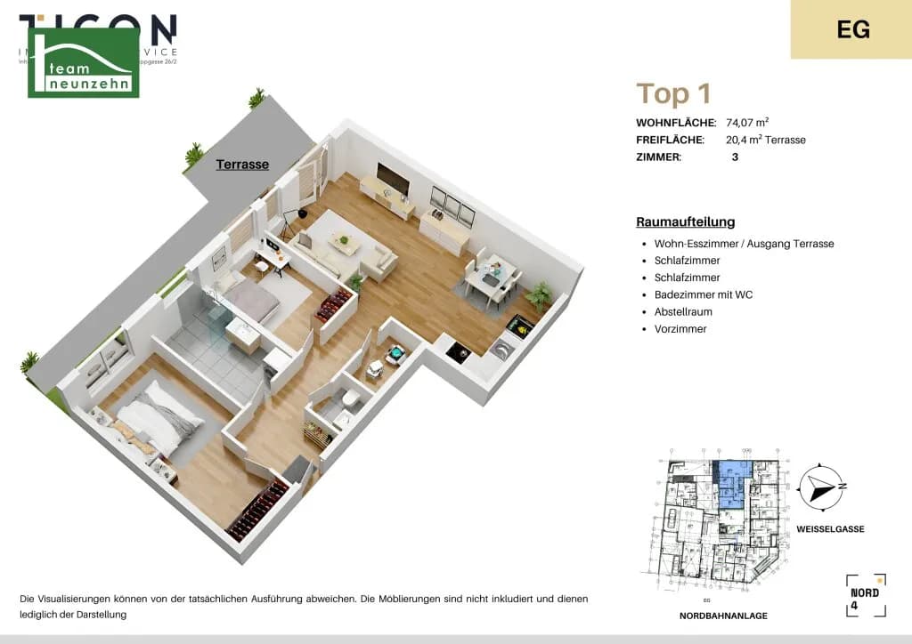 Immobilie kaufen in Wien – 74,07 m², € 341.000 – Bild 15 von 15