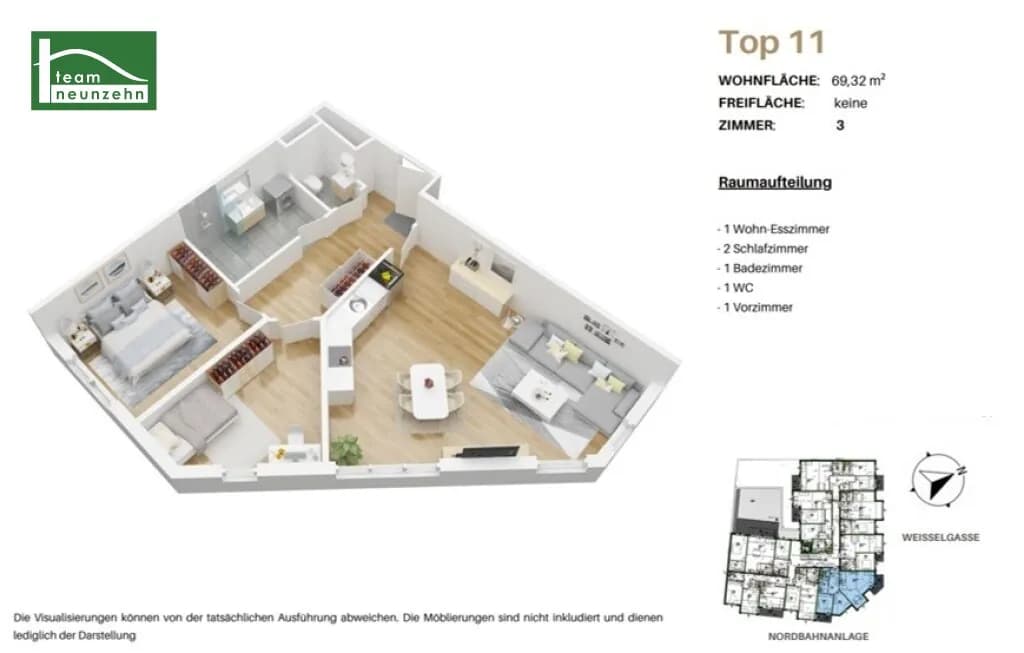 3-Zimmer-Wohnung kaufen in Wien – 69,7 m², € 339.001 – Bild 16 von 16