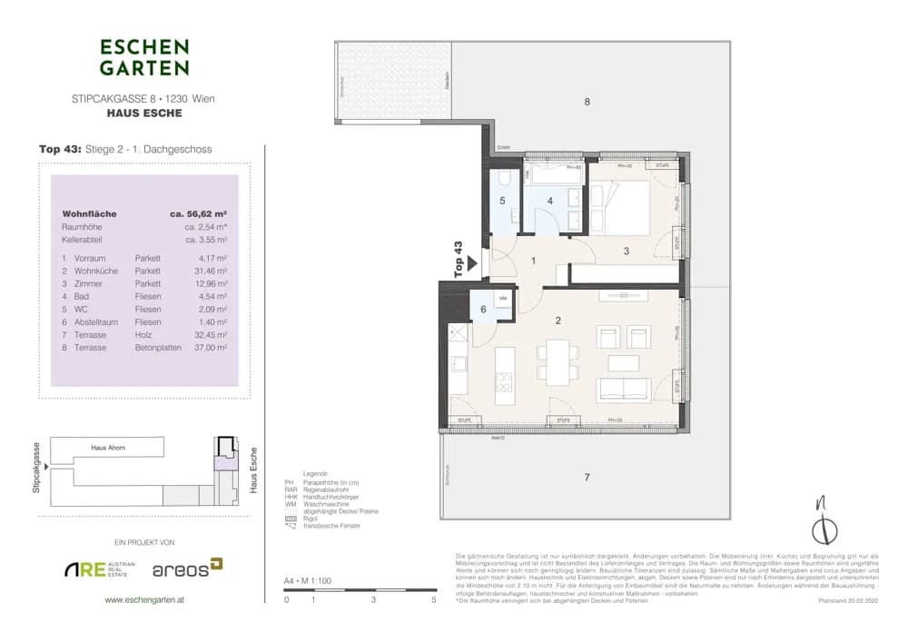 2-Zimmer-Wohnung mieten in Wien – 56,62 m², € 1.250 – Bild 5 von 7