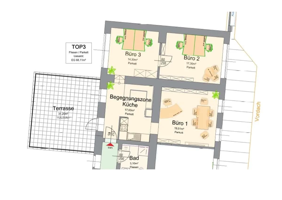 4-Zimmer-Gewerbeimmobilie mieten in Amstetten – € 715 – Bild 2 von 2