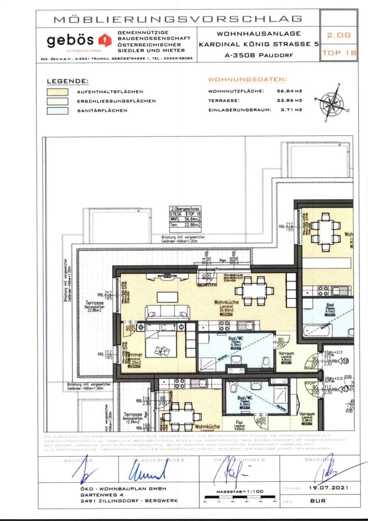 2-Zimmer-Wohnung mieten in Krems Land – 56,84 m², € 630 – Bild 7 von 7