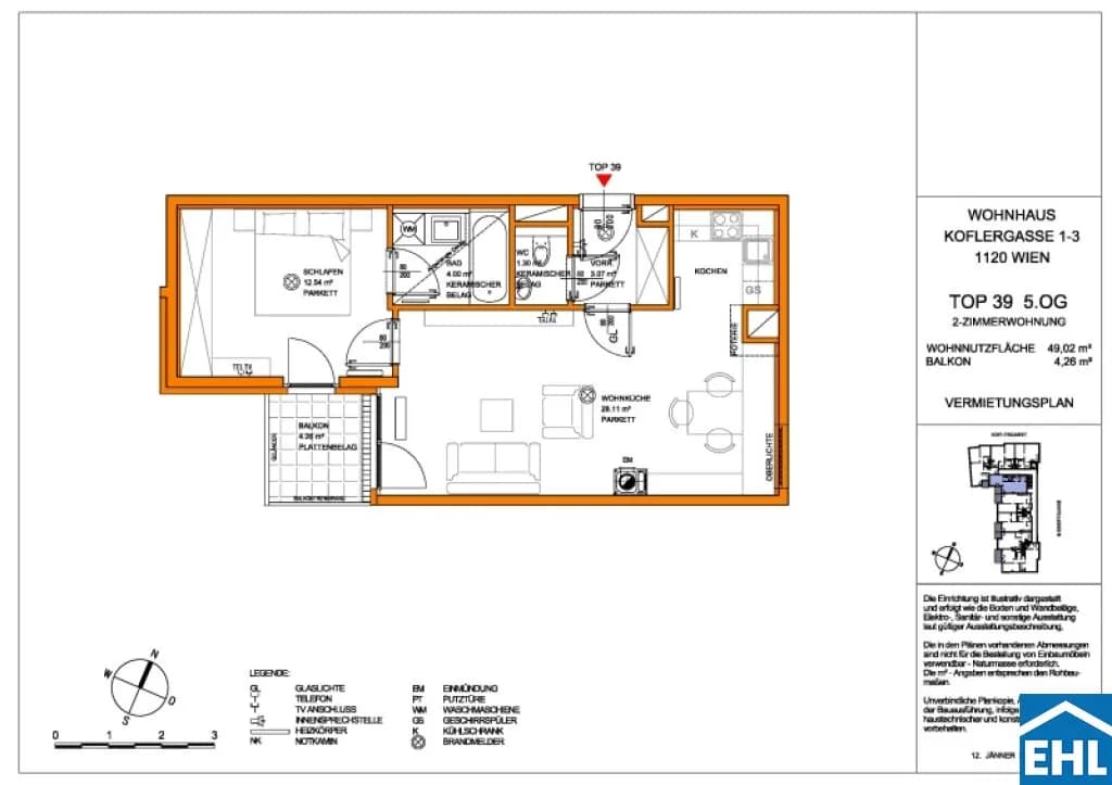 2-Zimmer-Wohnung mieten in Wien – 49,02 m², € 899 – Bild 10 von 10