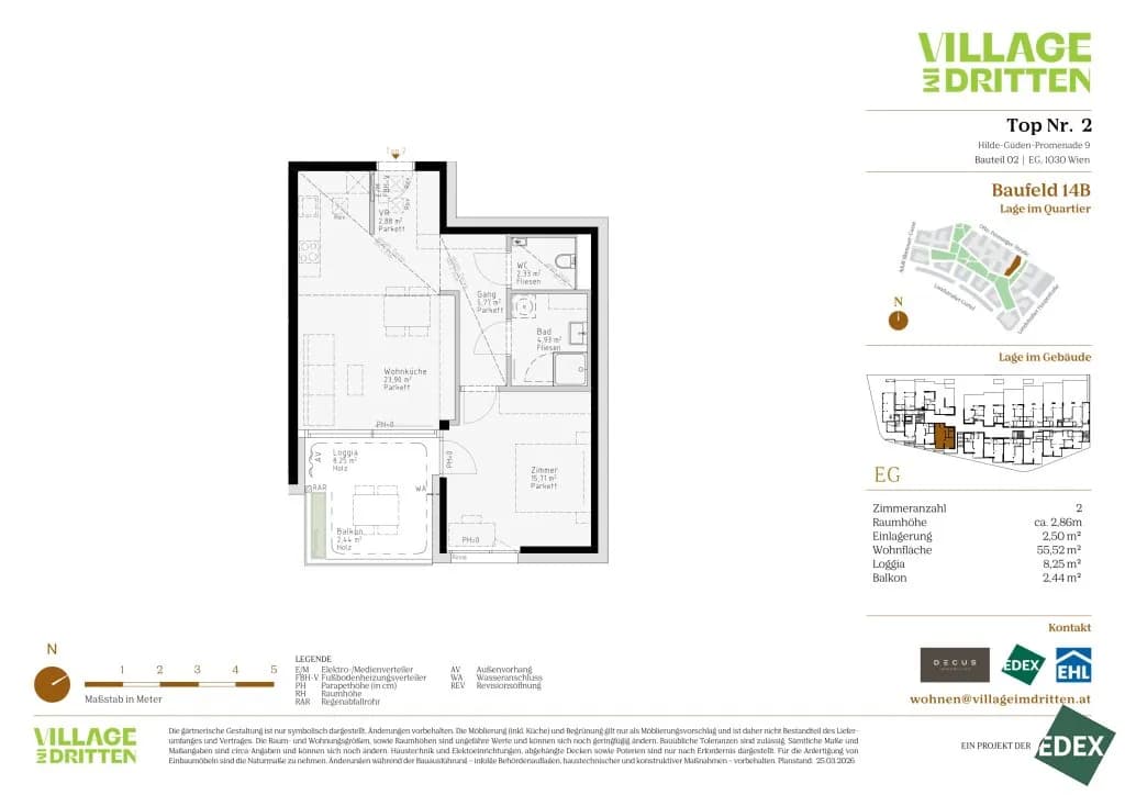2-Zimmer-Wohnung kaufen in Wien – 55,52 m², € 423.000 – Bild 8 von 8