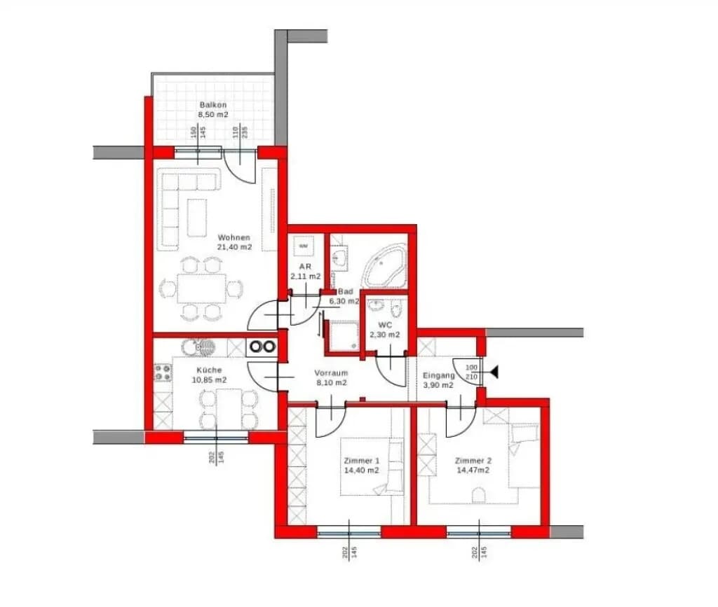 3-Zimmer-Wohnung kaufen in Graz – 85 m², € 299.000 – Bild 14 von 14