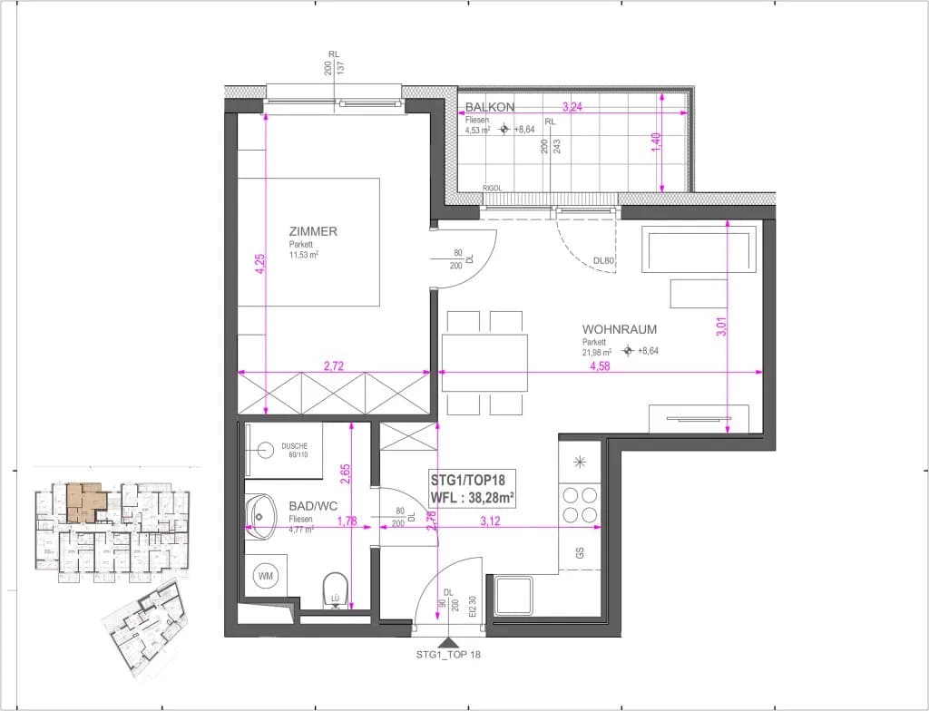 3-Zimmer-Wohnung kaufen in Wien – 64,81 m², € 414.900 – Bild 24 von 26