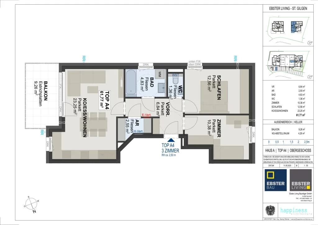 3-Zimmer-Wohnung kaufen in Salzburg-Umgebung – 61,8 m², € 455.700 – Bild 8 von 9