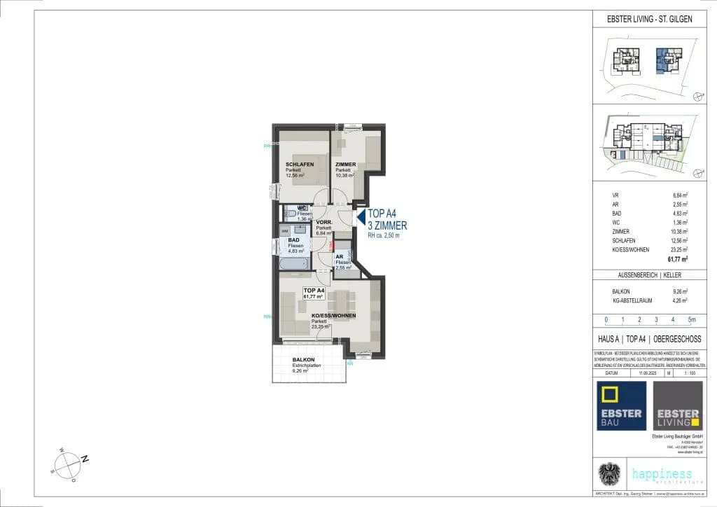 3-Zimmer-Wohnung kaufen in Salzburg-Umgebung – 61,8 m², € 455.700 – Bild 9 von 9