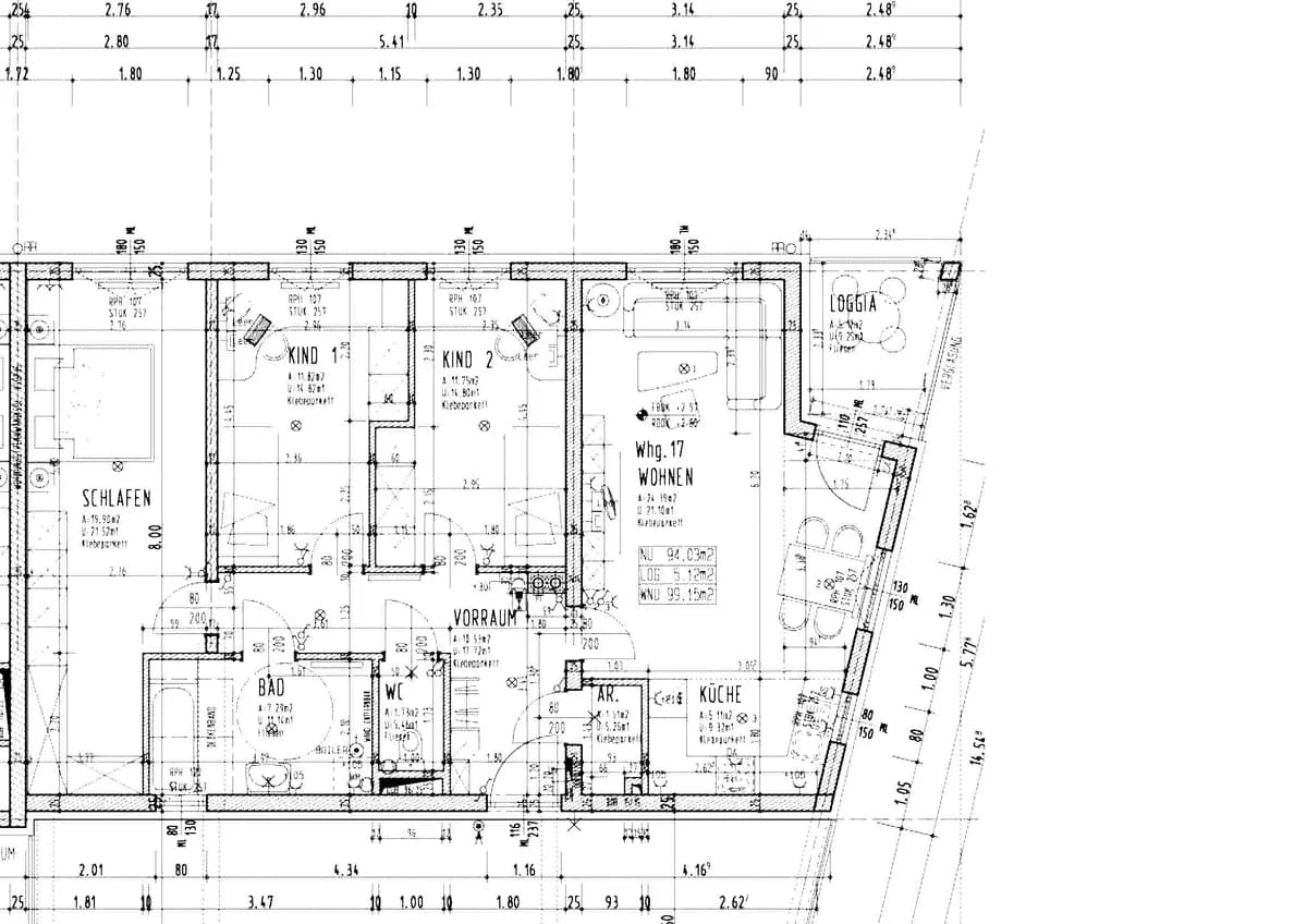 4-Zimmer-Wohnung mieten in Wels – 99,15 m², € 977 – Bild 2 von 4